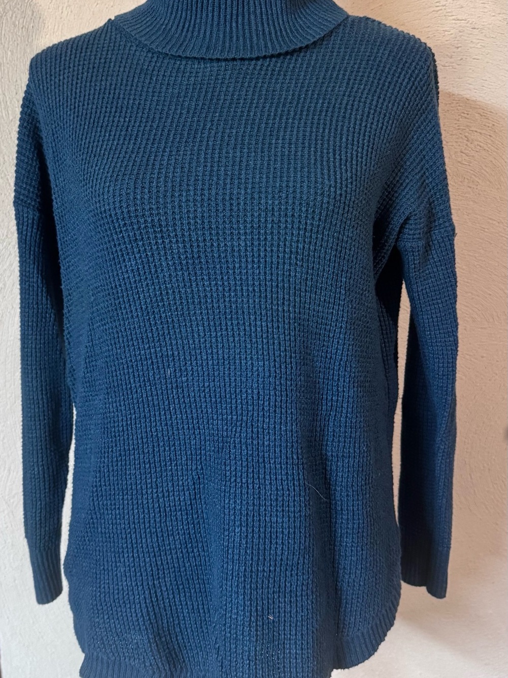 Old Navy Deep Teal Ribbed Cowl Neck Sweater